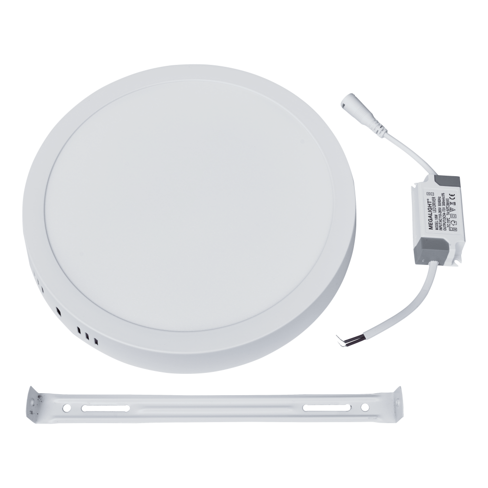 Світлодіодний накладний круглий світильник MEGALIGHT 18Вт 4000К (Д=220мм) (ROUND-O-18/840)